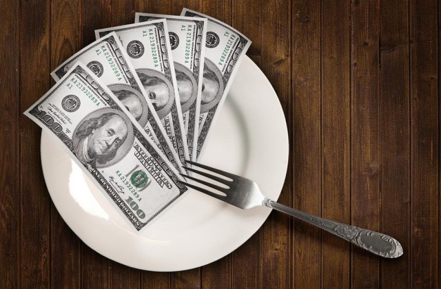 Dollars on a plate