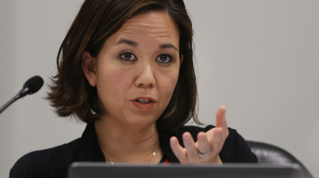 Chair of the Ways and Means committee Jill Tokuda. REIT. 18 feb 2015. photograph Cory Lum/Civll Beat