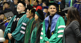 University of Hawaii President David Lassner during undergrad commencement. 16 may 2015. photograph by Cory Lum/Civil Beat