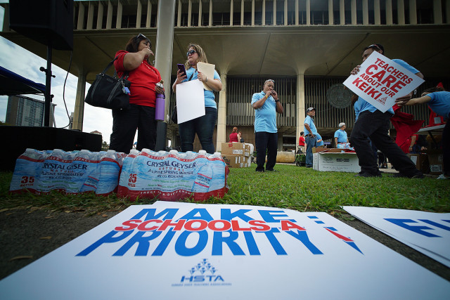 HSTA Rally Capitol teachers education. 5 feb 2016 . photograph Cory Lum/Civil Beat