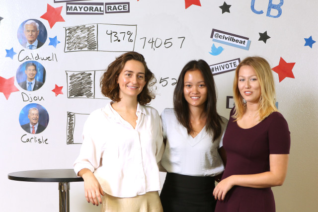 Civil Beat Interns Natanya Friedheim, Noelle Fujii and Courtney Teague. 16 aug 2016