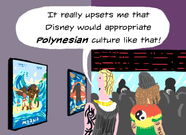 Moana, Appropriation, Cartoon