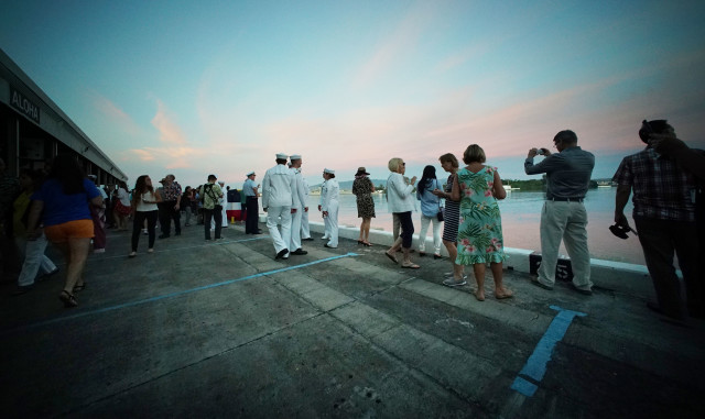 Pearl Harbor 75th Commemoration Arizona memorial sunrise. 7 dec 2016