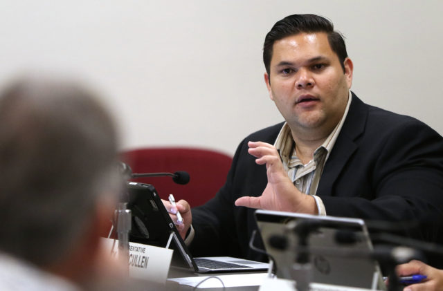 Oxybenzone Hearing Capitol Rep Ty Cullen questions DLNR. 31 jan 2017