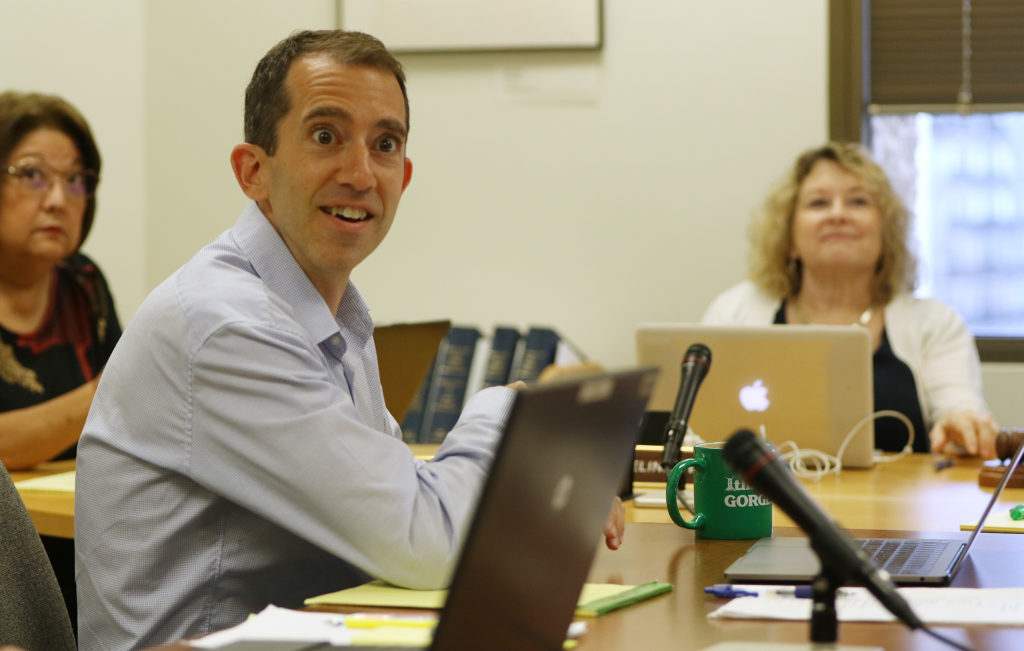 State Ethics Executive Director Dan Gluck at meeting.