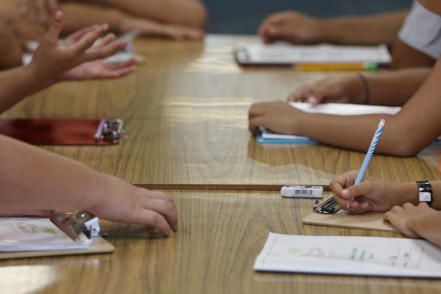 Ala Wai Elementary school 4th graders kids students.