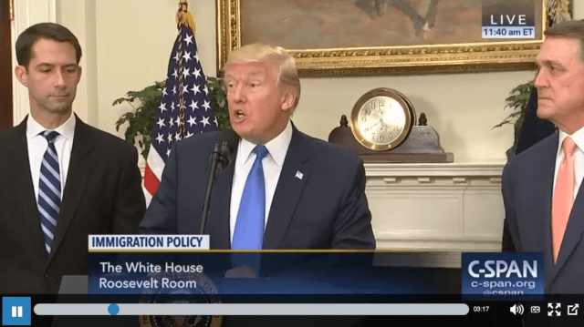 RAISE Act, immigration Trump