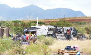 Lualualei Road structures. Possible homeless/ houseless folks in Waianae. For Bianca.