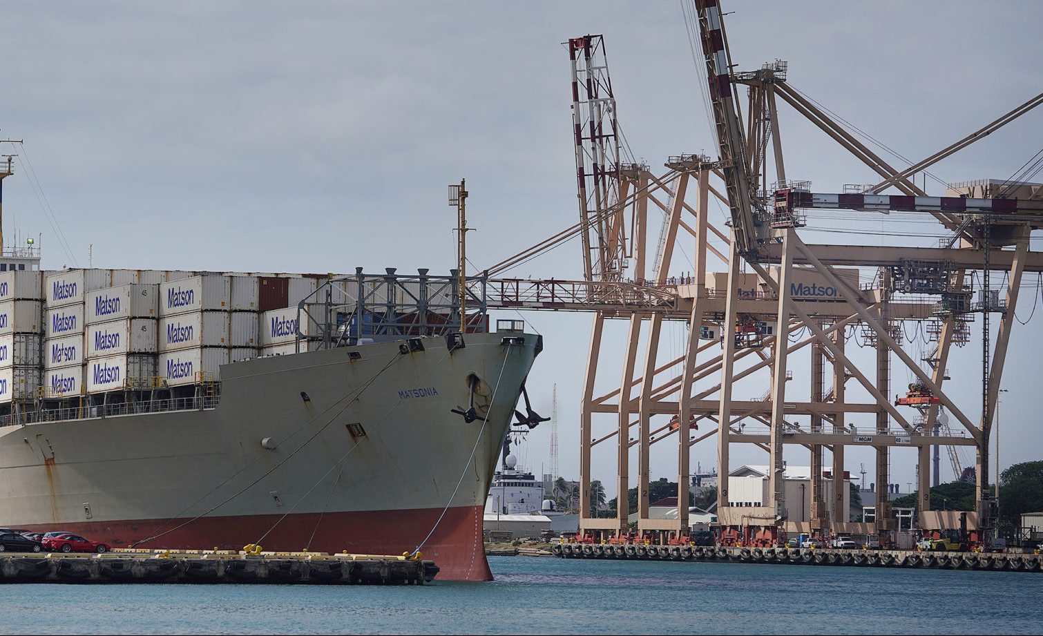 Honolulu Harbor Matson Shipping Matsonia preparedness2 Honolulu Civil