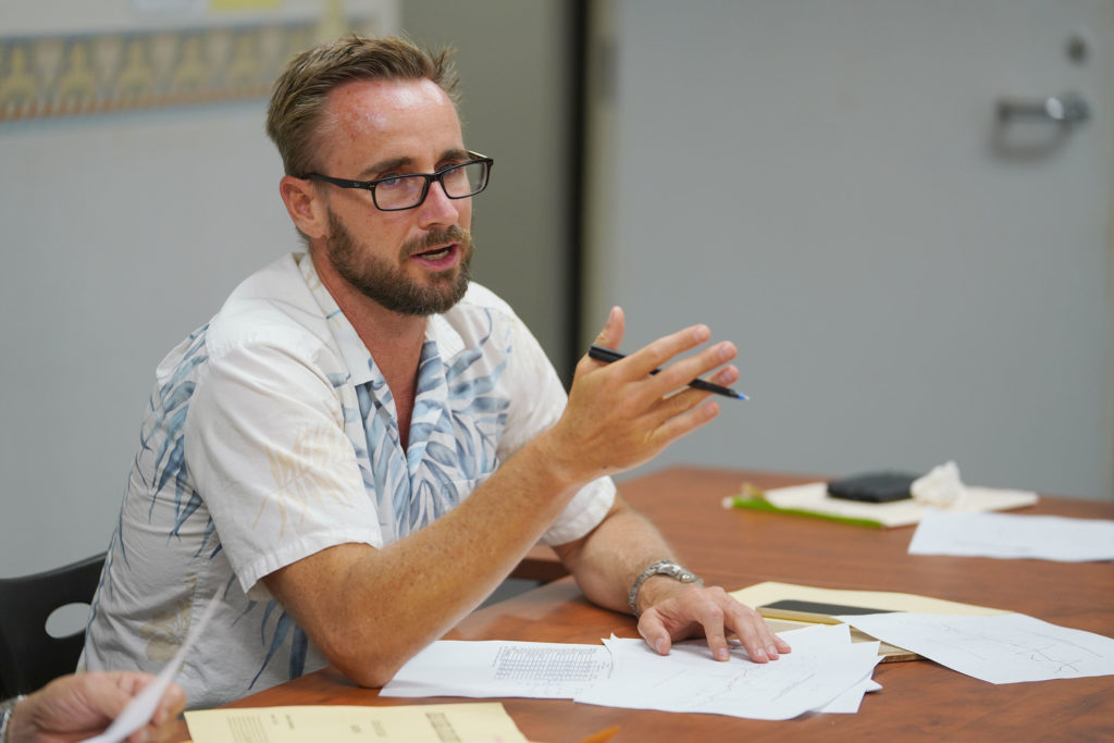 DOTAX economist Seth Colby shares numbers during meeting at Council on Revenues.