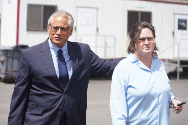 Former HPD Police Chief Louis Kealoha and Katherine Kealoha leave Blaisdell after jury briefing held this morning.