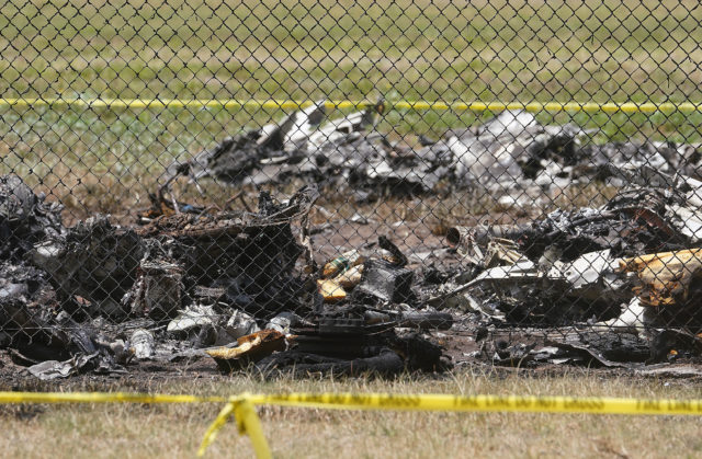 Mokuleia Airfield plane crash closeup.