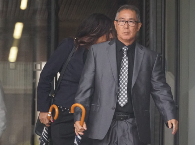 Gordon Shiraishi leaves for lunch recess at District Court. June 25, 2019
