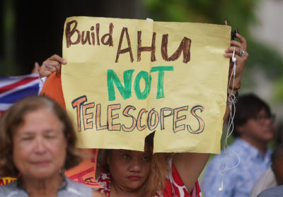 Mauna Kea demonstrations outside the Kalanimoku Building. June 28, 2019