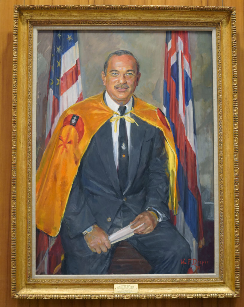 Painted Portrait of Governor John Waihee.
