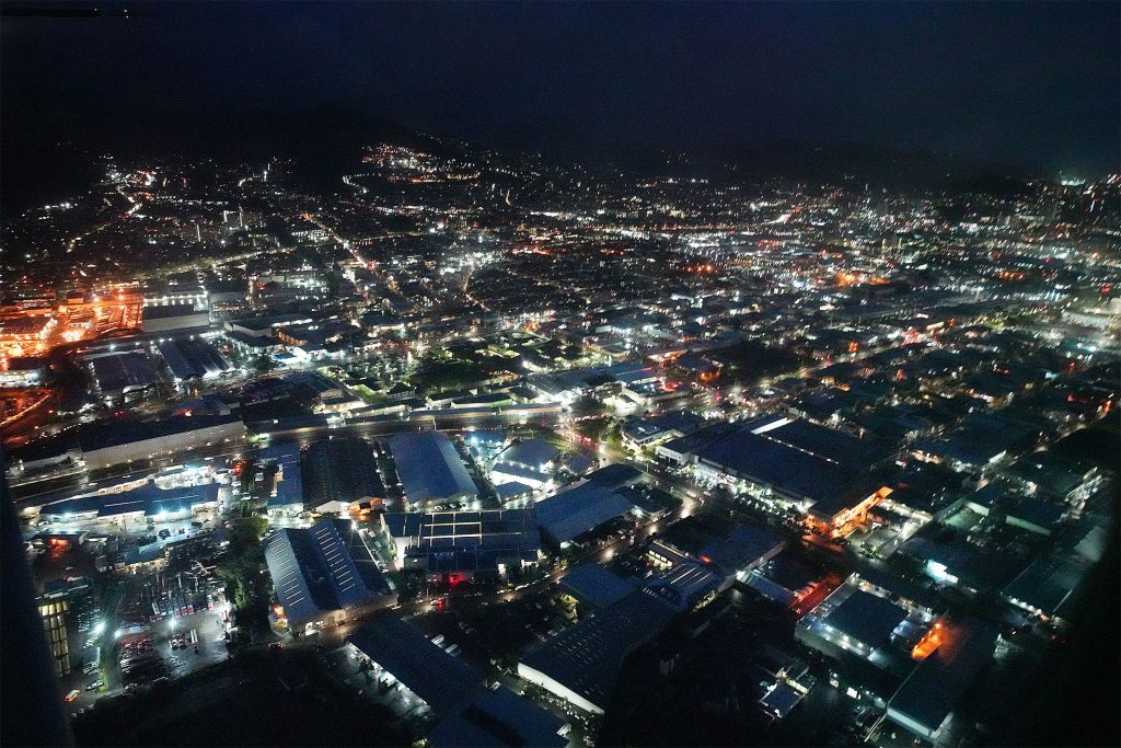 Early Morning aerial as we fly over Kalihi and head east towards downtown. March 5, 2021