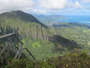 View from the top of the Haʻikū Stairs.