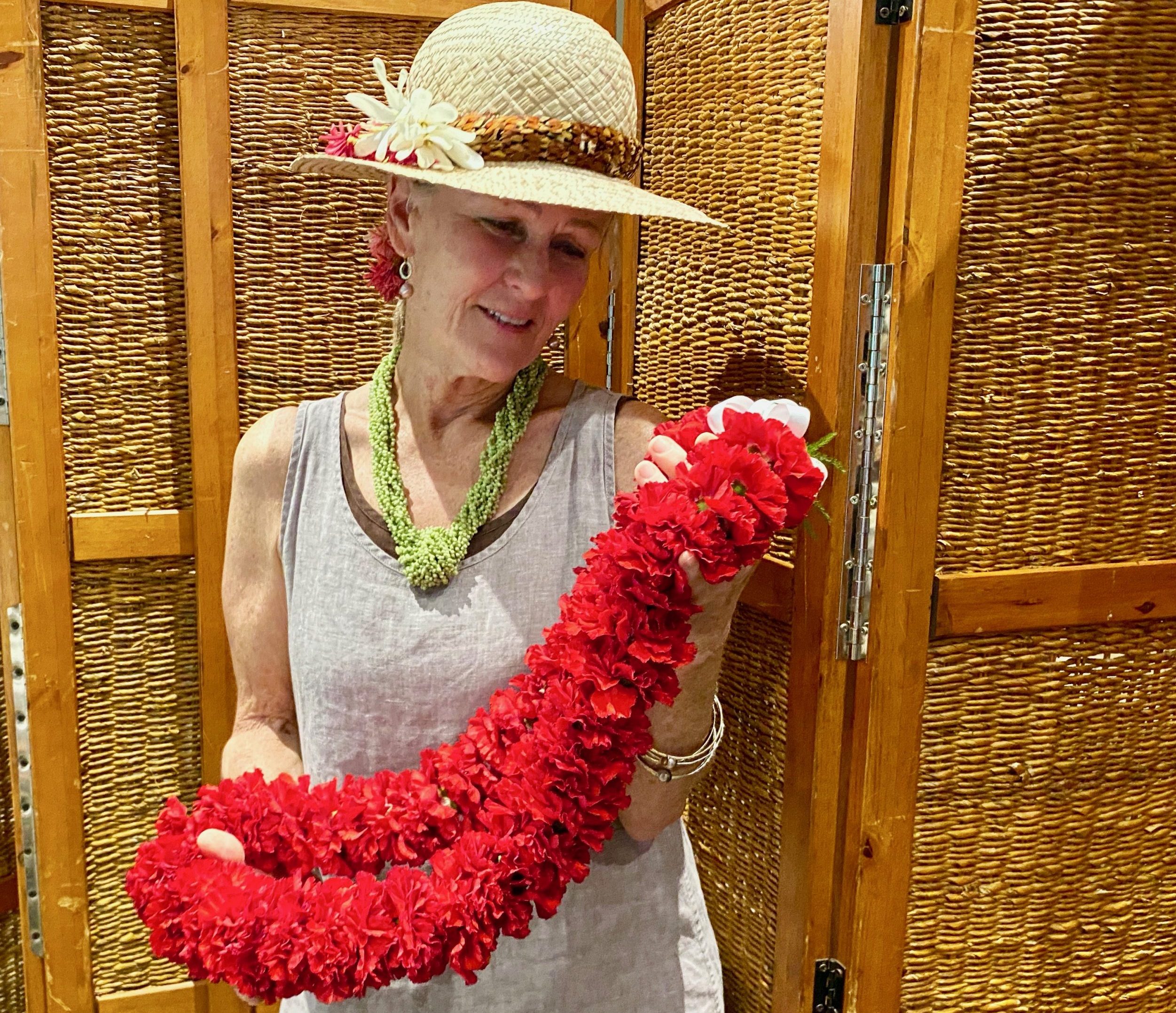 double red carnation lei Denby column Honolulu Civil Beat