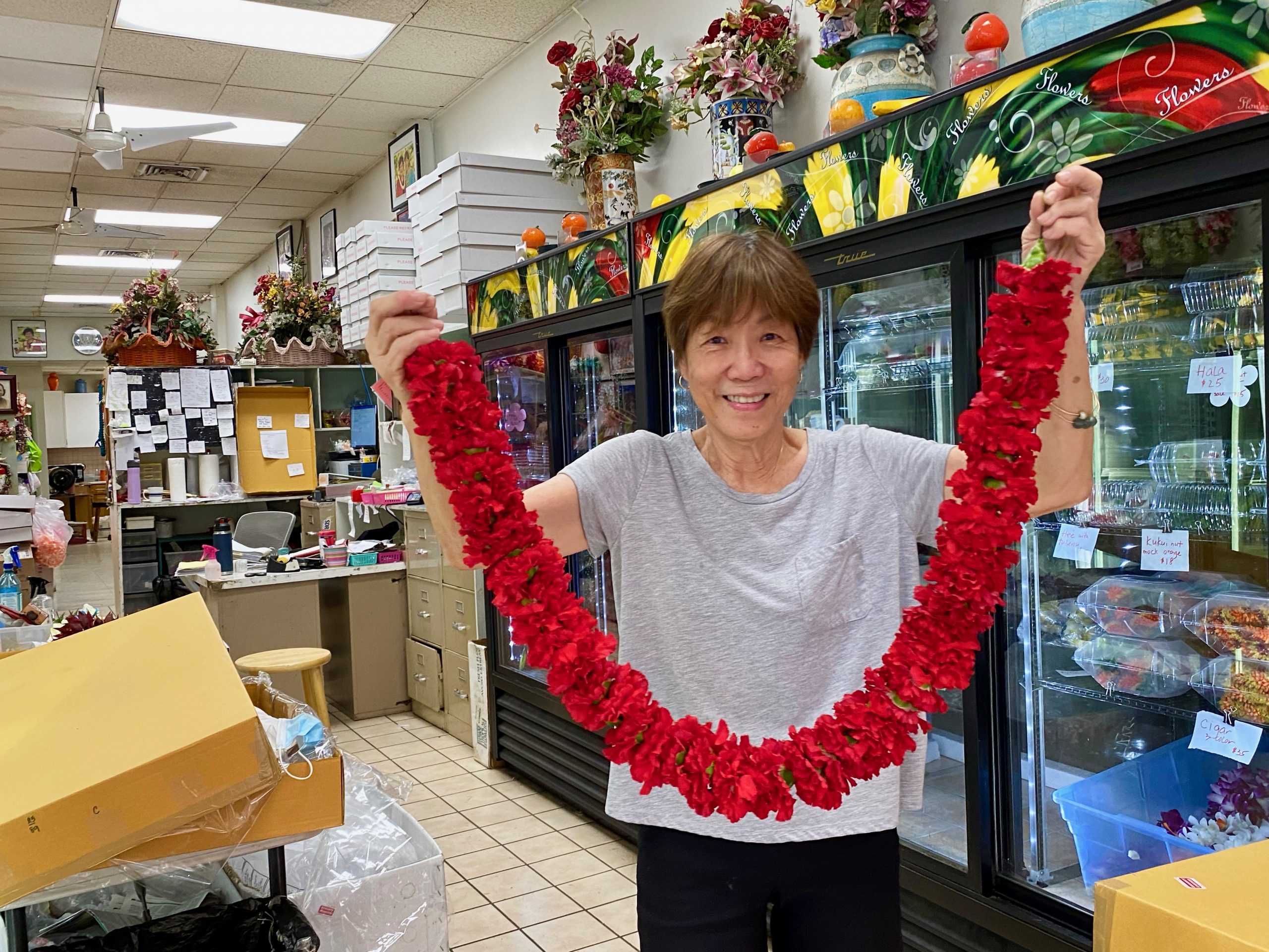 double red carnation lei Denby column Karen Lee Honolulu Civil Beat