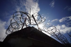 Hale Nani prison razor wire located on Hawaii island.