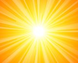 Yellow orange exploding star burst background vector illustration
