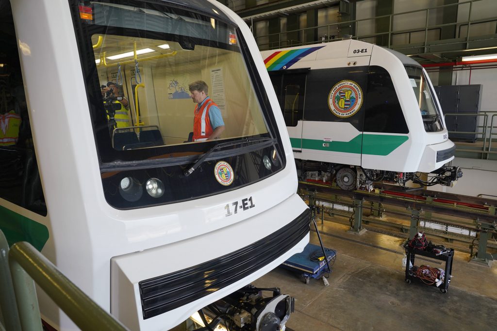 Jason Lurz Hitachi director of operations and maintenance Honolulu Authority Rapid Transit HART train operations and servicing building
