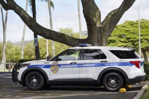 Car vehicle cruiser honolulu police department hpd station stock file photo