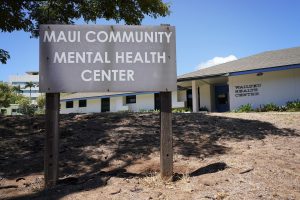 The Maui Community Mental Health Center is offering to help those affected by the recent wildfires, photographed Thursday, Aug. 31, 2023, in Wailuku. The historic town of Lahaina was destroyed by an Aug. 8 fire. (Kevin Fujii/Civil Beat/2023)