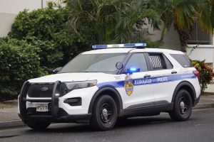 A Honolulu Police Department cruiser is photographed Thursday, Nov. 30, 2023, in Honolulu. (Kevin Fujii/Civil Beat/2023)