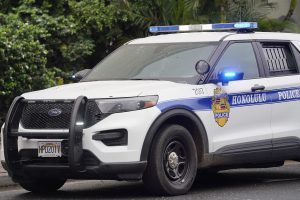 A Honolulu Police Department cruiser is photographed Thursday, Nov. 30, 2023, in Honolulu. (Kevin Fujii/Civil Beat/2023)