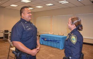 In the new Maui Police Department recruiting space at the Queen Ka'ahumanu Center in Kahuli, Officer Marvin Tevaga, one of the two full-time recruiters, and Capt. Joy Medeiros, who oversees the recruiting process, said it will be a "welcoming" place.
