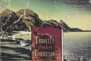 Illustration of a travelers pocket directory with a backdrop of Maui beach.