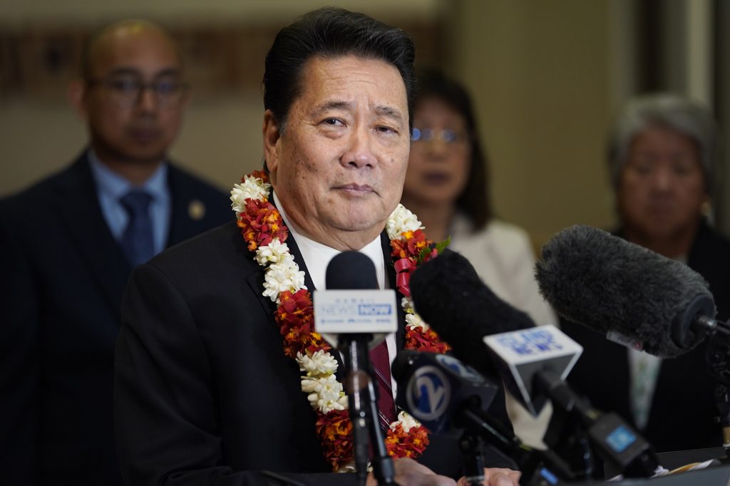 Rep. Kyle Yamashita, Chair, House Committee on Finance, provides an overview of the state budget in HB1800 HD1 Wednesday, March 13, 2024, in Honolulu. The House of Representatives voted to pass its third reading to cross over to the senate. (Kevin Fujii/Civil Beat/2024)