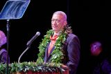 Maui Mayor Richard Bissen delivered his State of the County address at the Castle Theater of the Maui Arts and Cultural Center March 15th, 2024 (David Croxford/Civil Beat/2024)