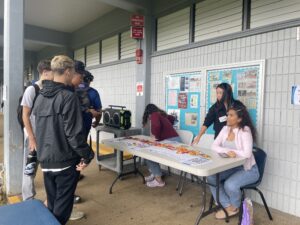 Members of the Hawaii State Youth Commission held a voter registration drive at Waiakea High School earlier this year.