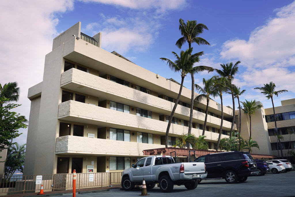Milowai-Maalaea condo is on the Minatoya List Thursday, Aug. 1, 2024, on Maalaea Bay in Wailuki. These properties contain units for short-term rentals. (Kevin Fujii/Civil Beat/2024)