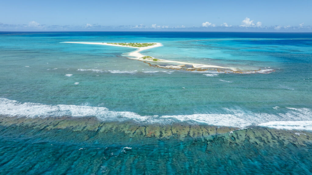 A complex network of reefs encompass Manawai, also known as Pearl and Hermes Atoll. (Nathan Eagle/Civil Beat/2024)
