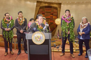 Opening Session of the 33rd Legislature January 15th, 2025. Scenes from the opening session of the House of Representatives including the first Transgender Representative and a larger minority Caucus.(David Croxford/Civil Beat/2025)