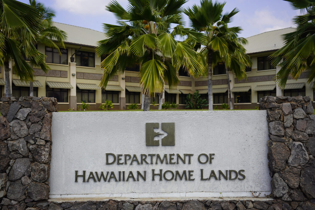 The Department of Hawaiian Home Lands office is photographed Friday, March 28, 2025, in Kapolei. (Kevin Fujii/Civil Beat/2025)
