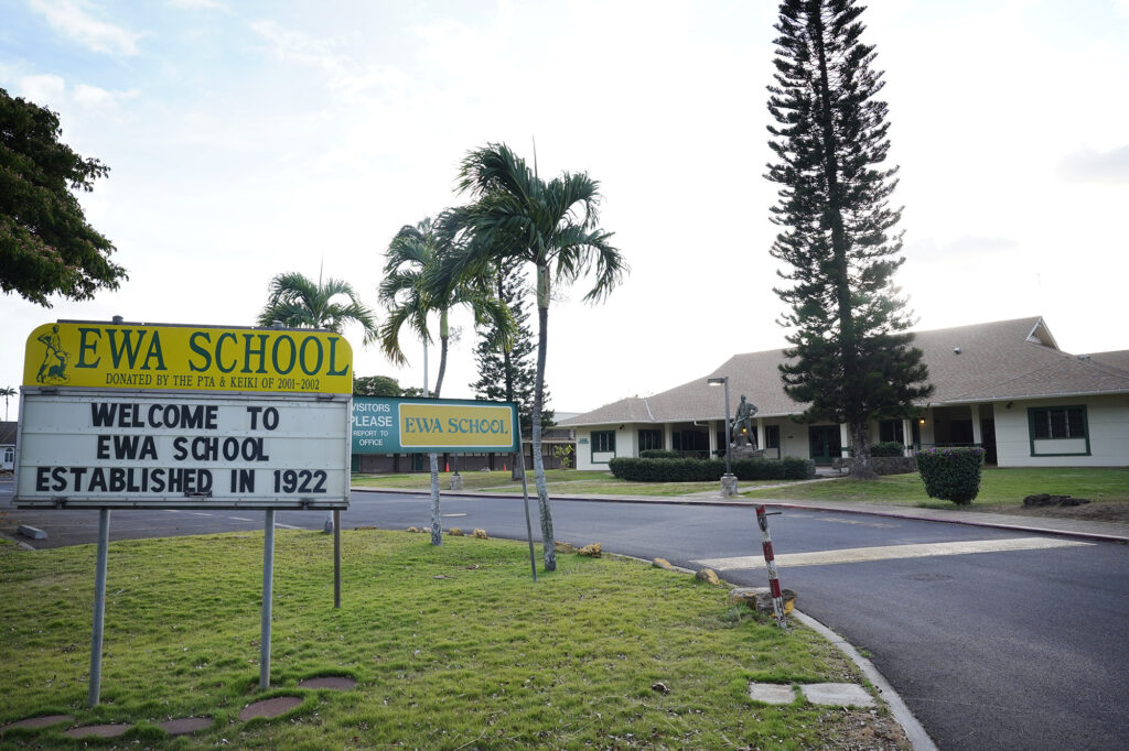 ʻEwa School is photographed Wednesday, June 4, 2025, in ʻEwa Beach. (Kevin Fujii/Civil Beat/2025)