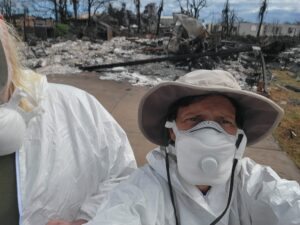 Juliet DiGiovanni and Herb Phillips lost their home at 148 Komo Mai St. in Lahaina in 2023.