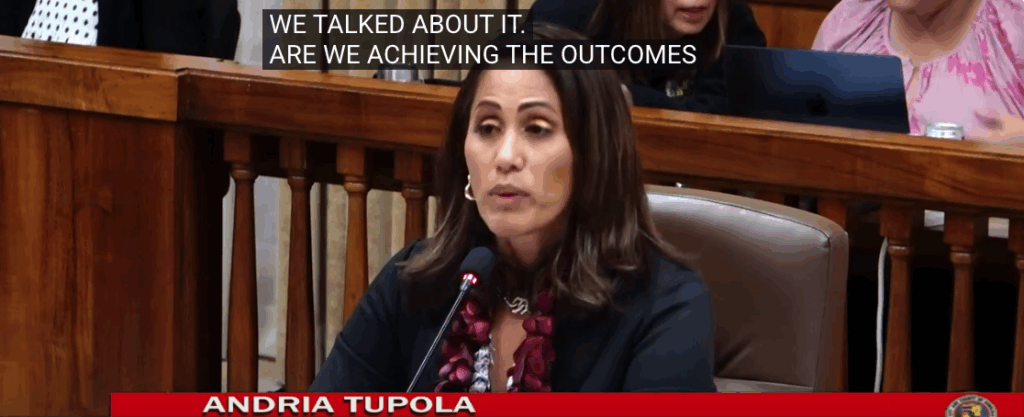 Honolulu City Council Vice Chair Andria Tupola co-sponsored the. resolution adopted by the council calling for an audit of CORE.