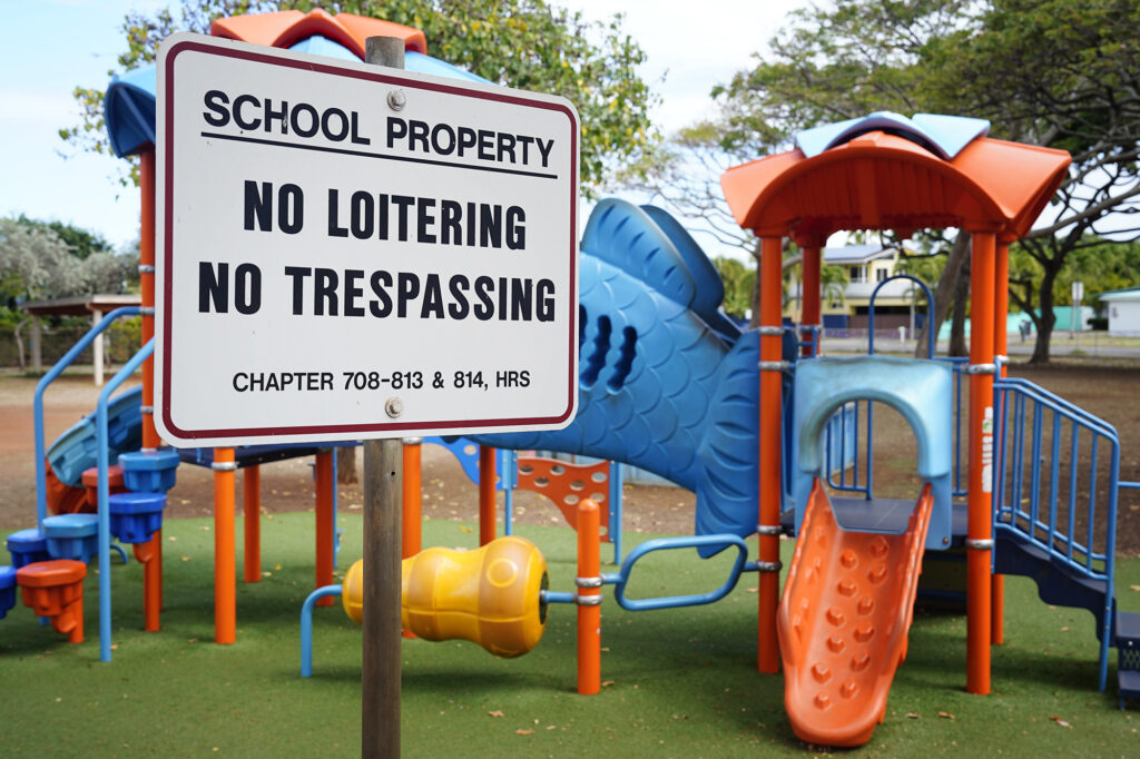 ʻAikahi Elementary School playground is photographed Tuesday, Oct. 7, 2025, in Kailua. (Kevin Fujii/Civil Beat/2025)