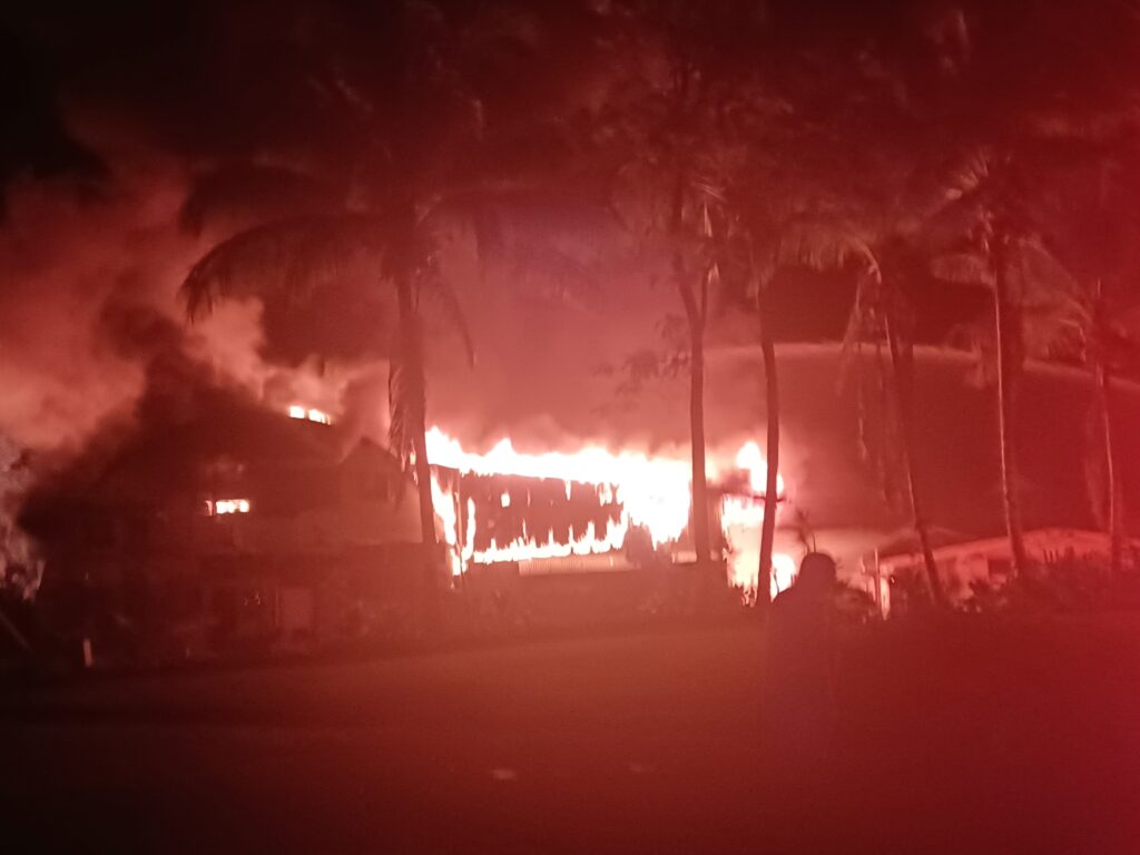 Fire damage to an apartment at the old poi factory at 265-D Kekūanāoʻa St., Hilo on Nov. 29, 2025. Supplied photo by tenant Michael Herscock. Used with permission.