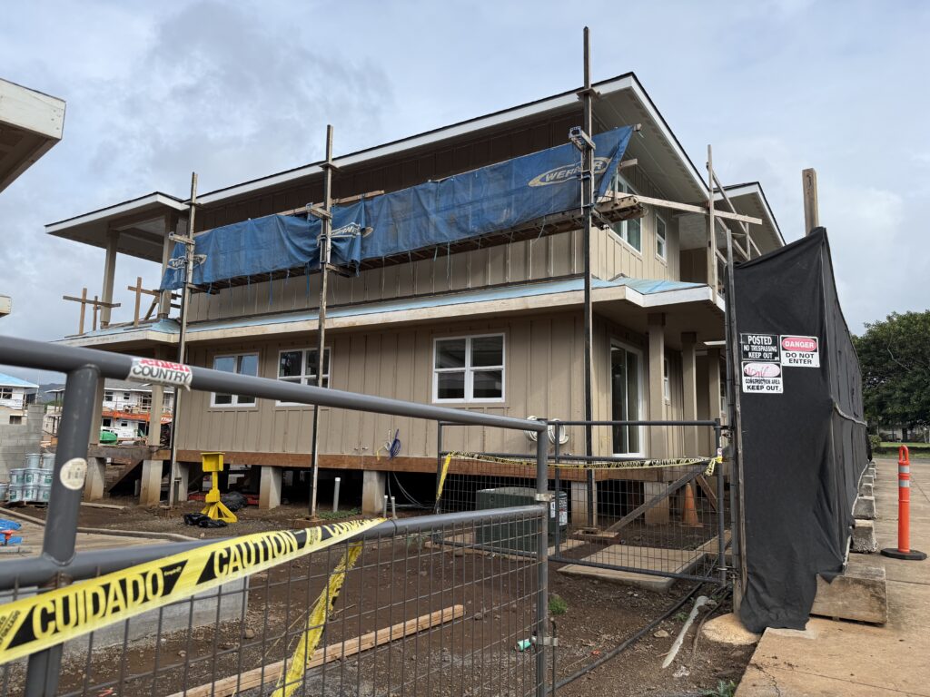 The under-construction 60-unit Kauhale at Kōloa Village on Kaua‘i on Feb. 14, 2026.