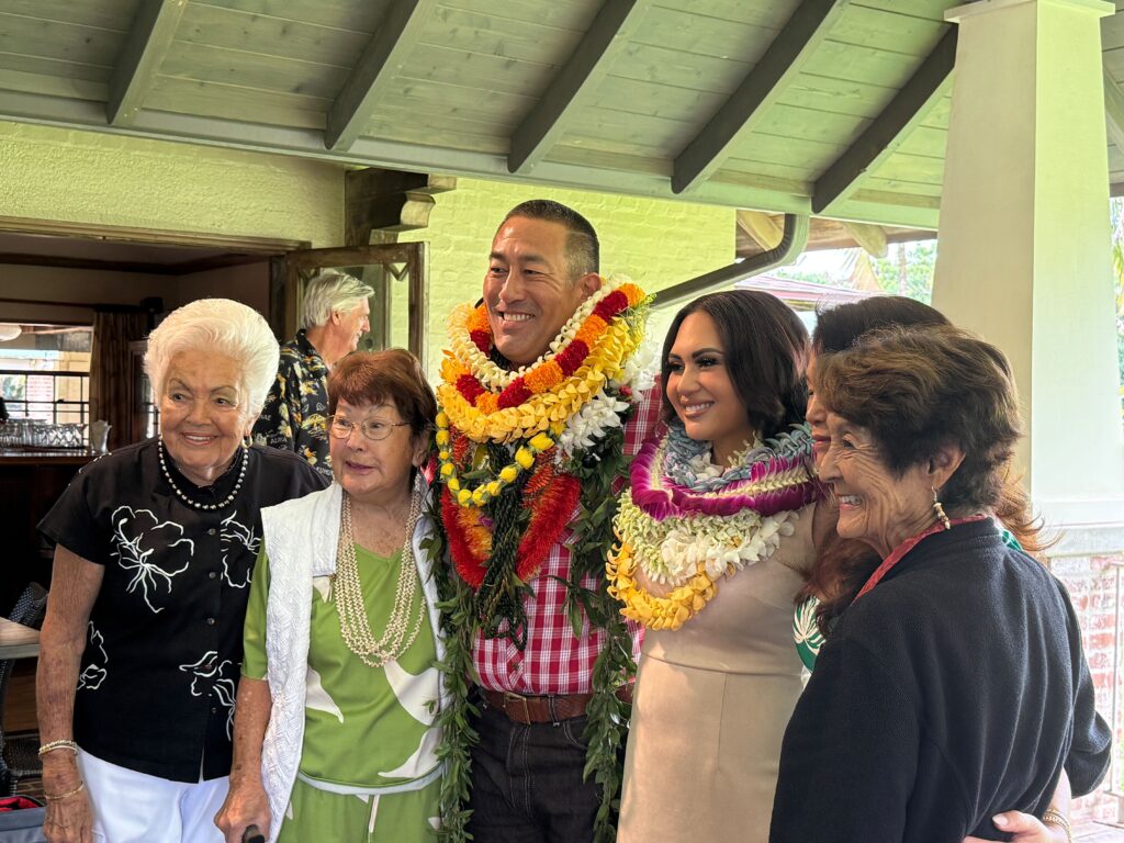 Kauaʻi Mayor Derek Kawakami announced his plan to run for lieutenant governor in the 2026 election, Tuesday, in Līhuʻe. (Noelle Fujii-Oride/Civil Beat/2026)
