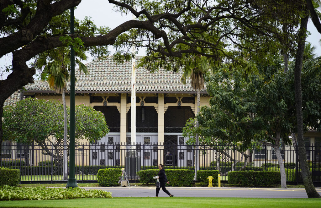 U.S. Immigration and Customs Enforcement is housed in the Department of Homeland Security building photographed Wednesday, April 8, 2026, in Honolulu. (Kevin Fujii/Civil Beat/2026)
