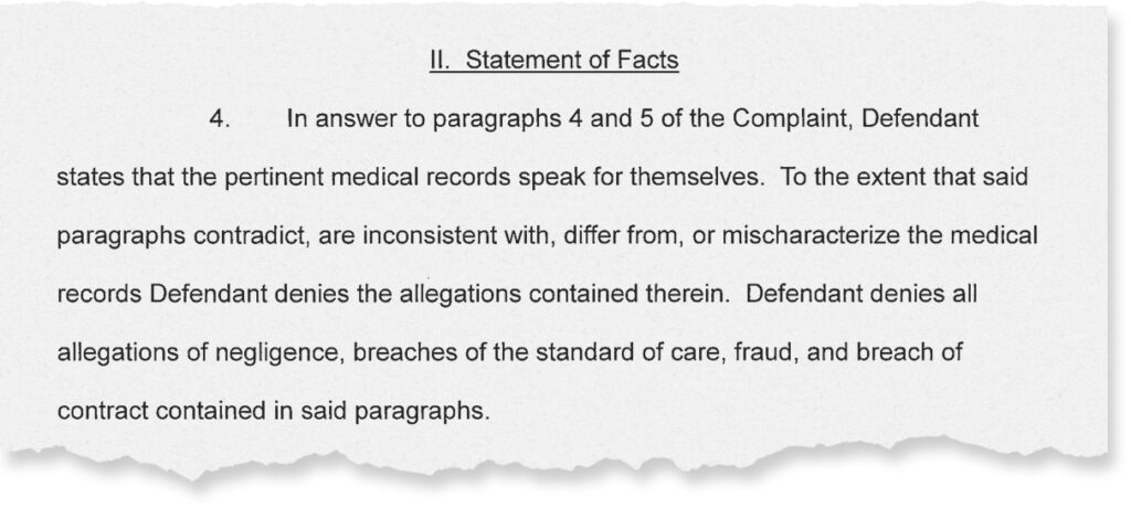 Clipping of William McKenzie's response to licensing board
